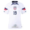 Officiële Voetbalshirt USA DUNN 19 Thuis WK 2022 - Dames